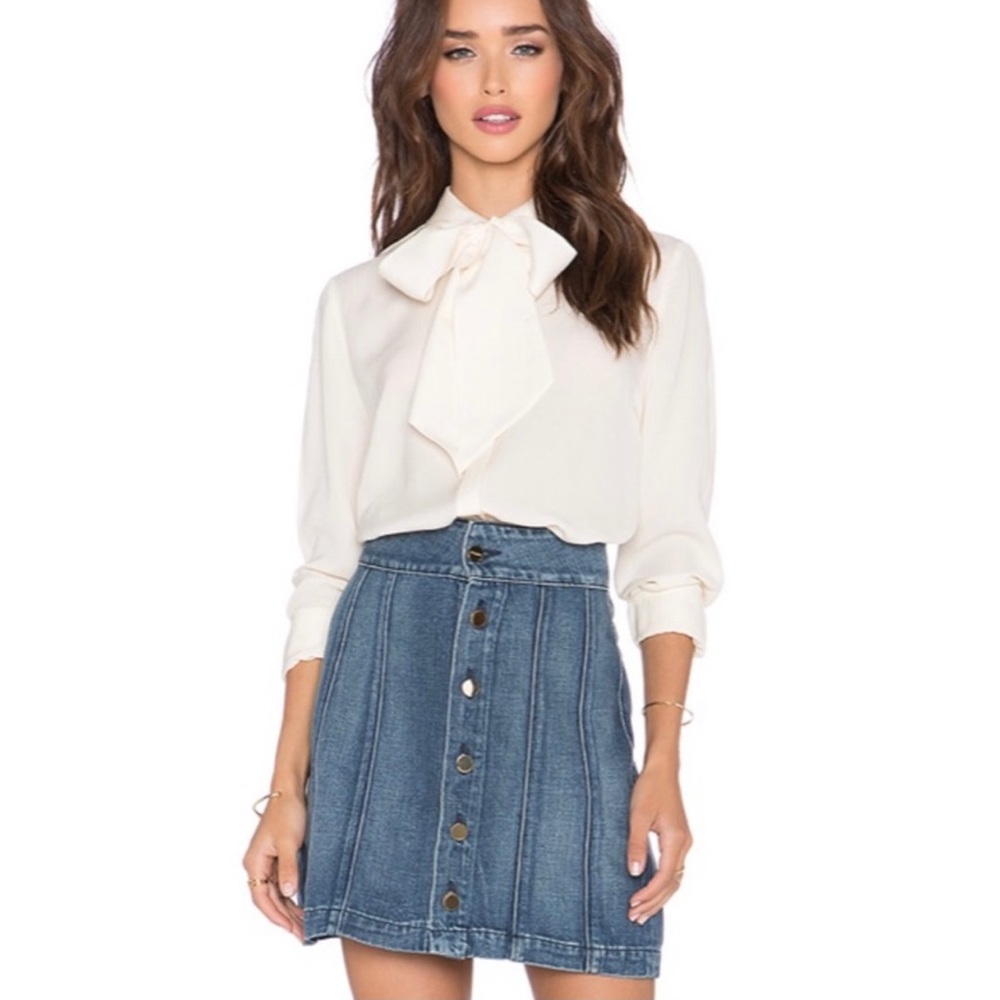 Frame Denim Le Panel Denim Mini Skirt Georgetown 29